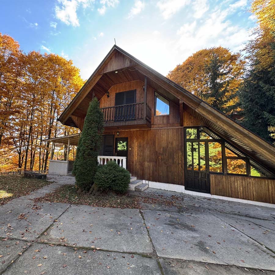 Двор со кошаркарско игралиште на планина